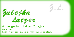 zulejka latzer business card